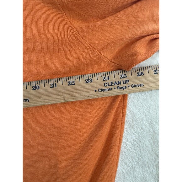 Polo Ralph Lauren Sweater Mens XL V Neck Pullover Orange Pima Cotton Preppy - Picture 5 of 7
